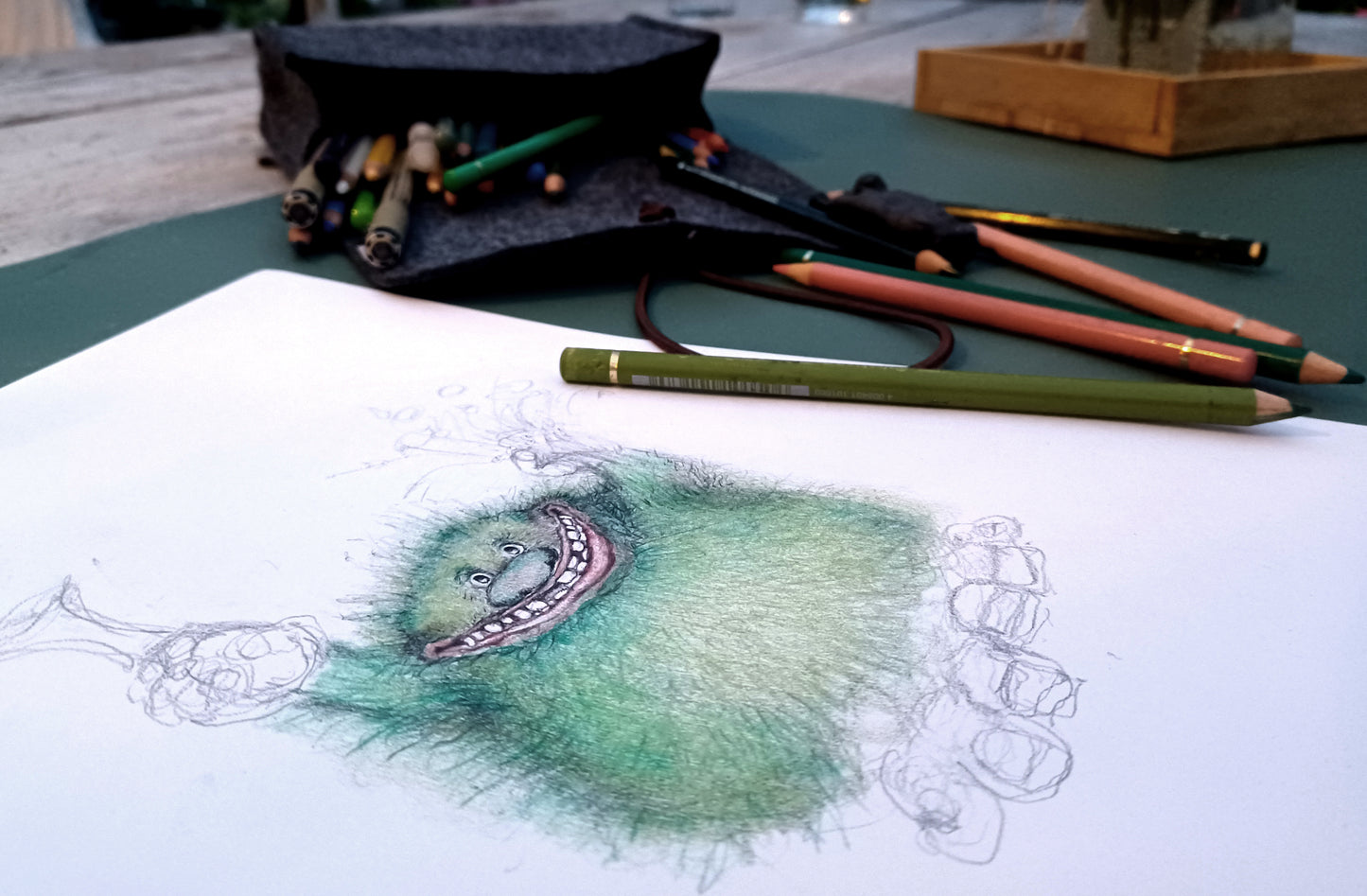 Glückwunschkarte süßes Monster | Glückwunsch Monster Troll | Geburtstagskarte Troll Monster