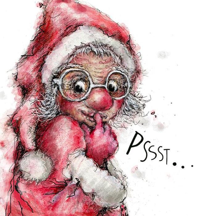 Weihnachtsfrau | Santa is a Woman | Weihnachtskarte | Grußkarte A6 mit Umschlag