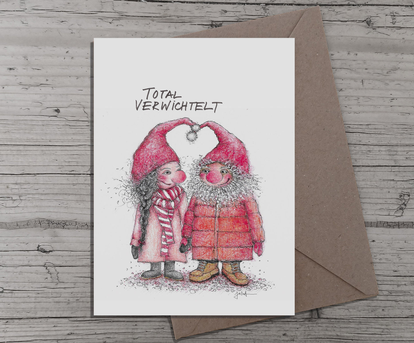Total verwichtelt | Weihnachtskarte A6