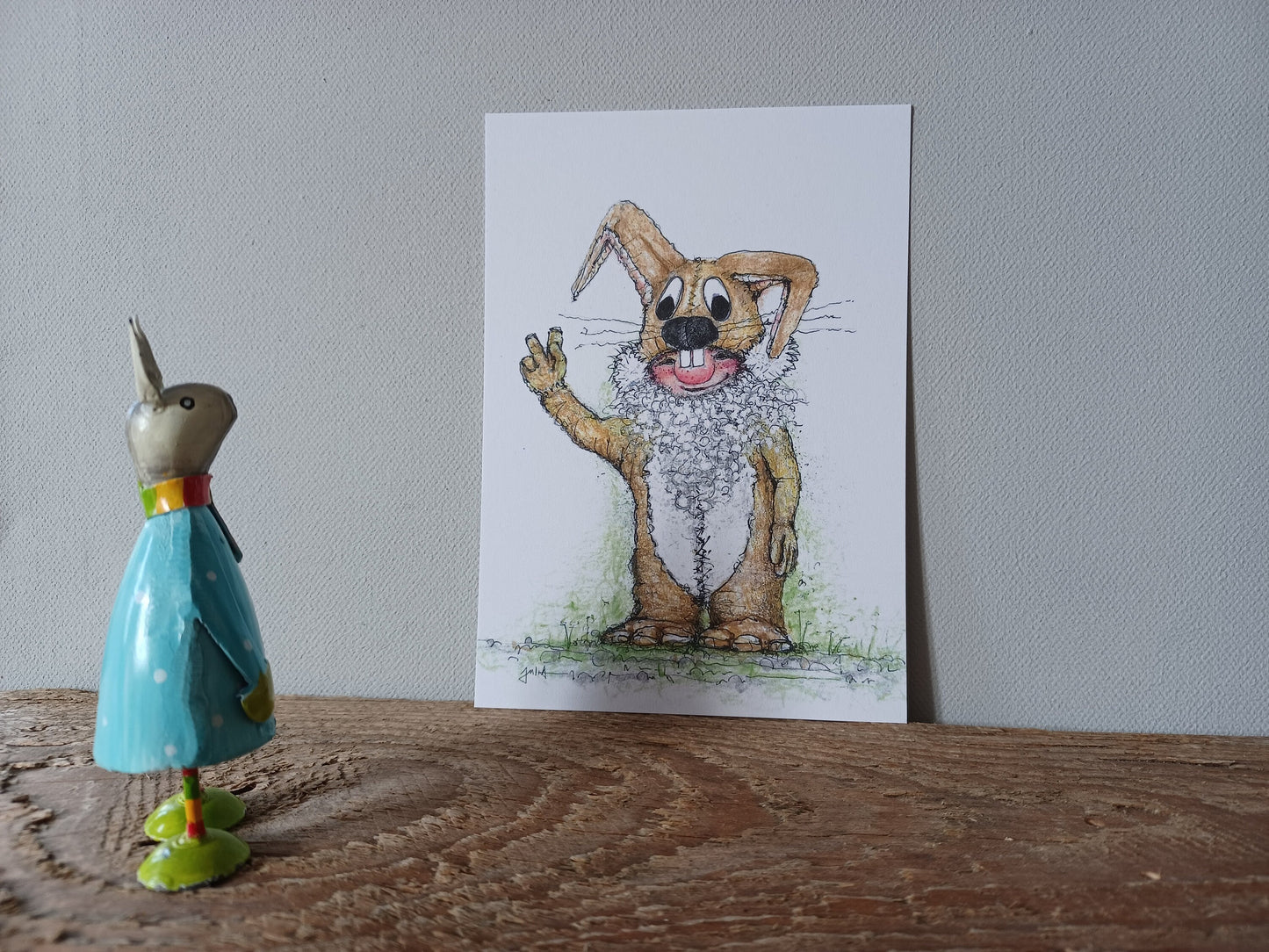 Osterhase Peace | Ostern | Postkarte A6
