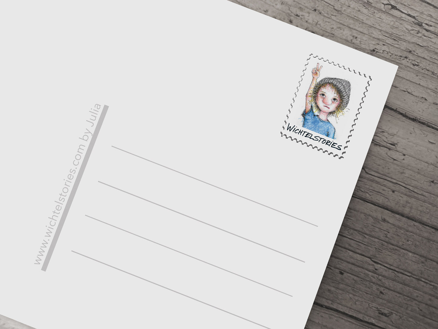 Postkarte Kleiner Friedenskämpfer | Frieden für die Ukraine handgezeichnet A6 Druck | Frieden für die Welt