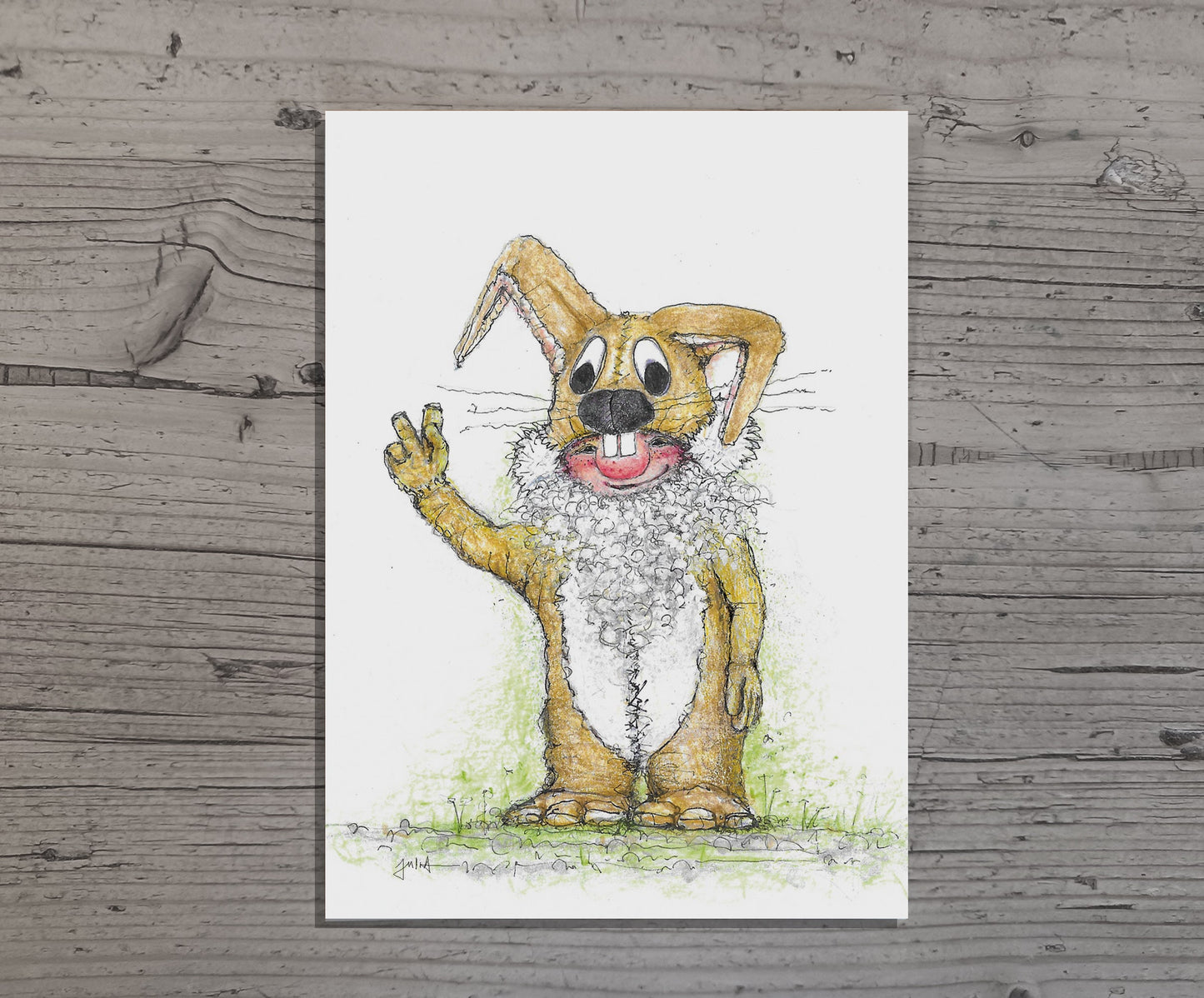 Osterhase Peace | Ostern | Postkarte A6