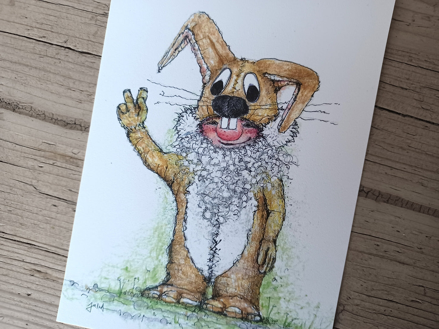 Osterhase Peace | Ostern | Postkarte A6