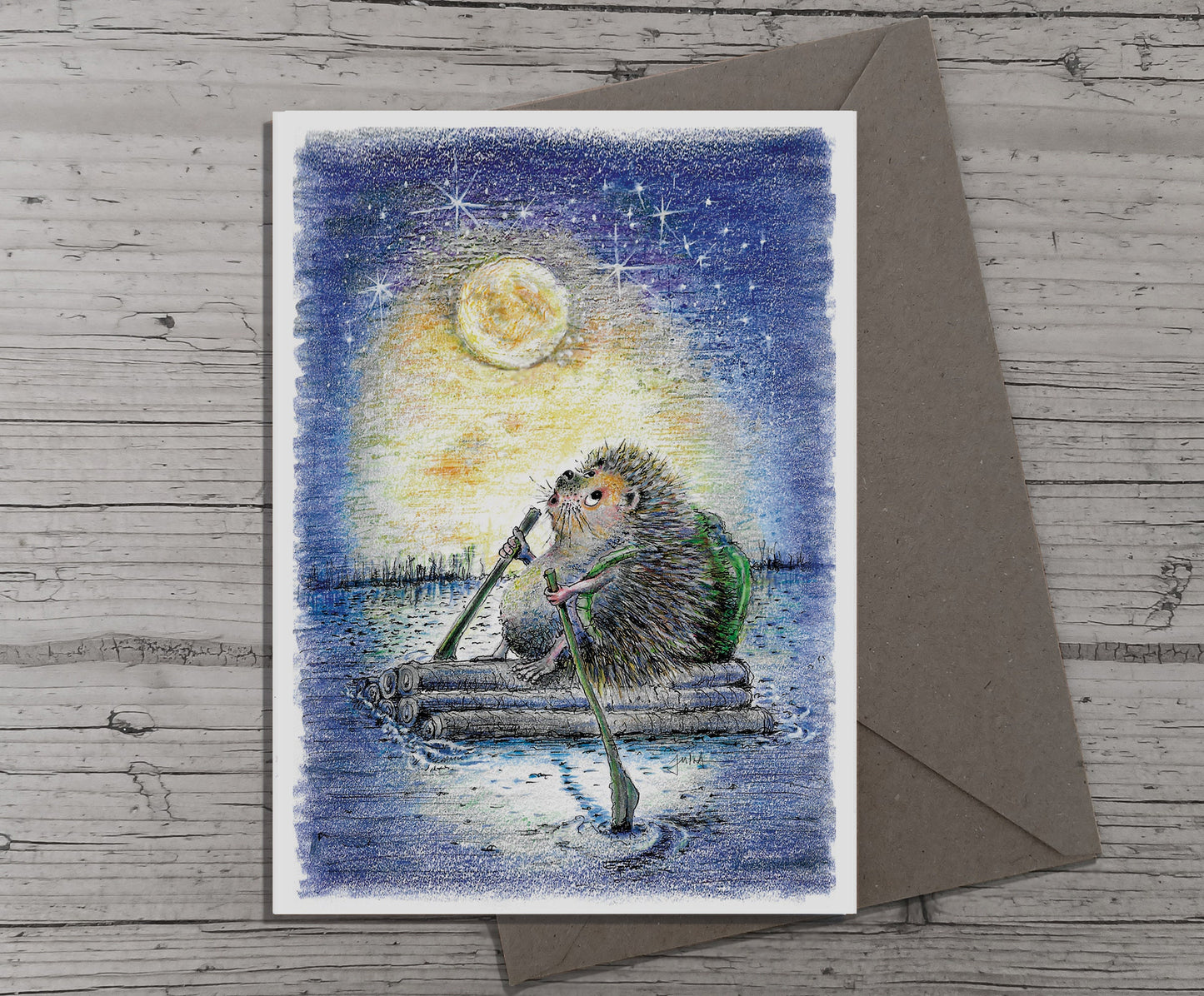 Igel auf Reisen | Grußkarte A6