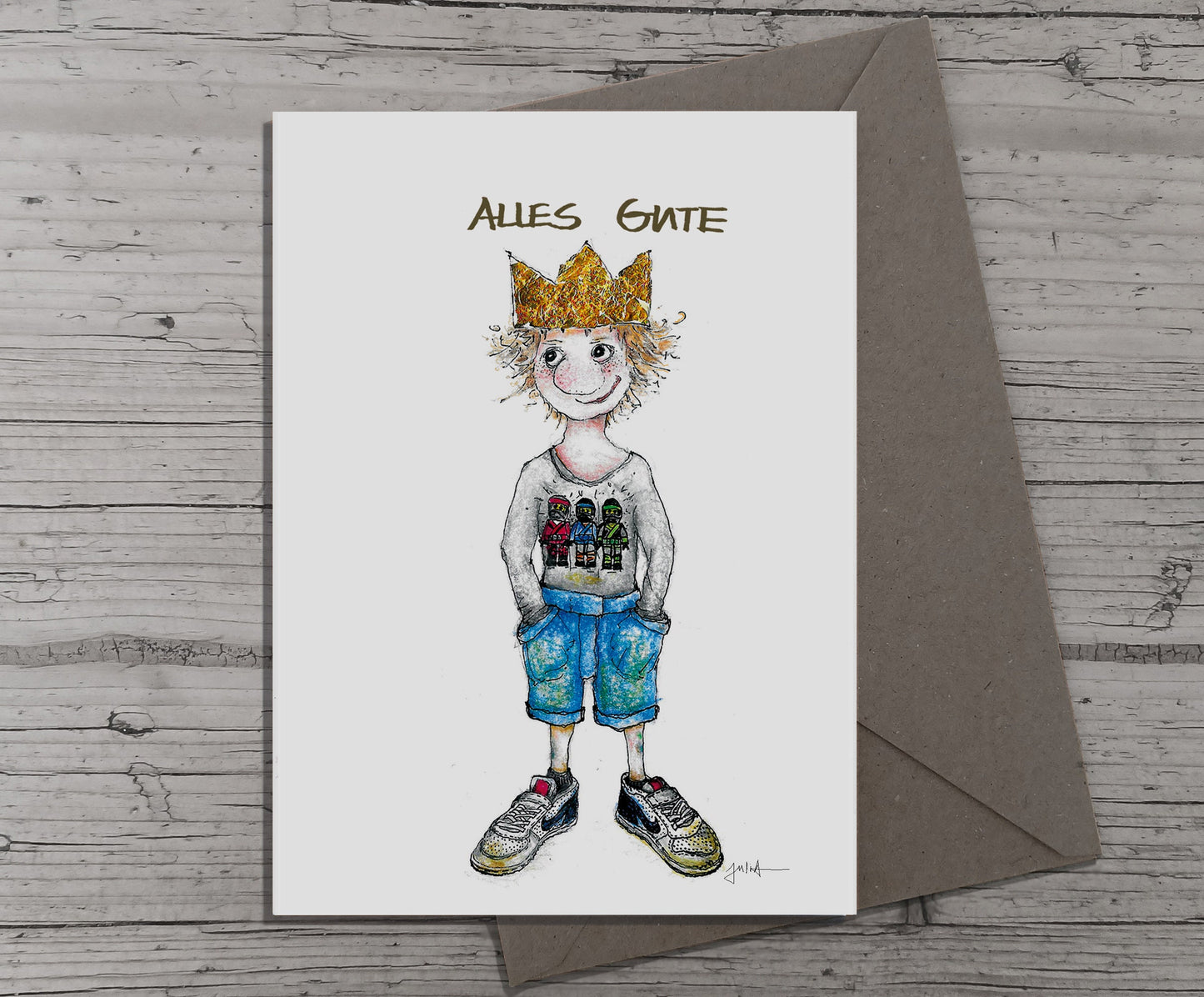 Glückwunschkarte | Kleiner König | Geburtstag