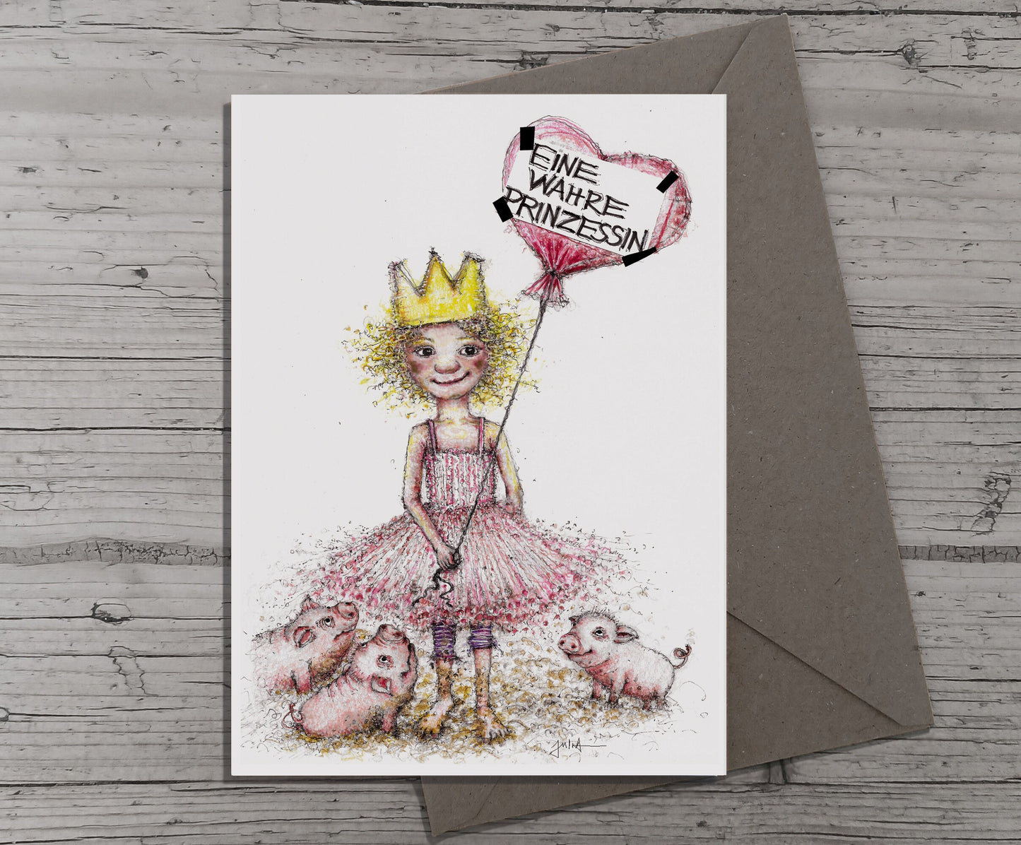 Eine wahre Prinzessin | Grußkarte A6