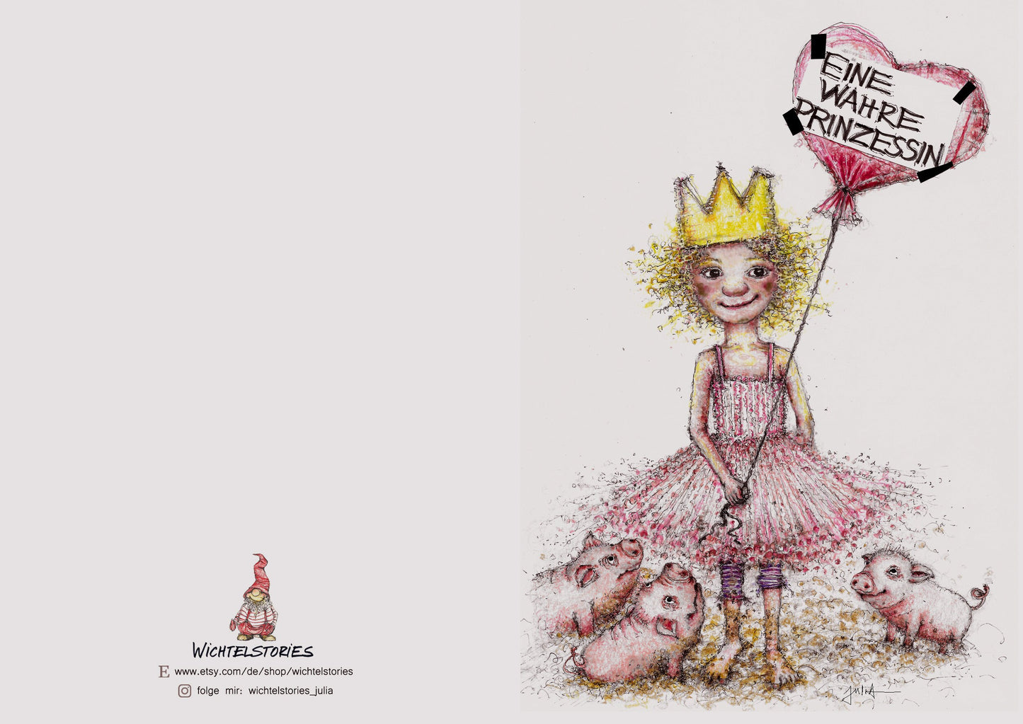 Eine wahre Prinzessin | Grußkarte A6