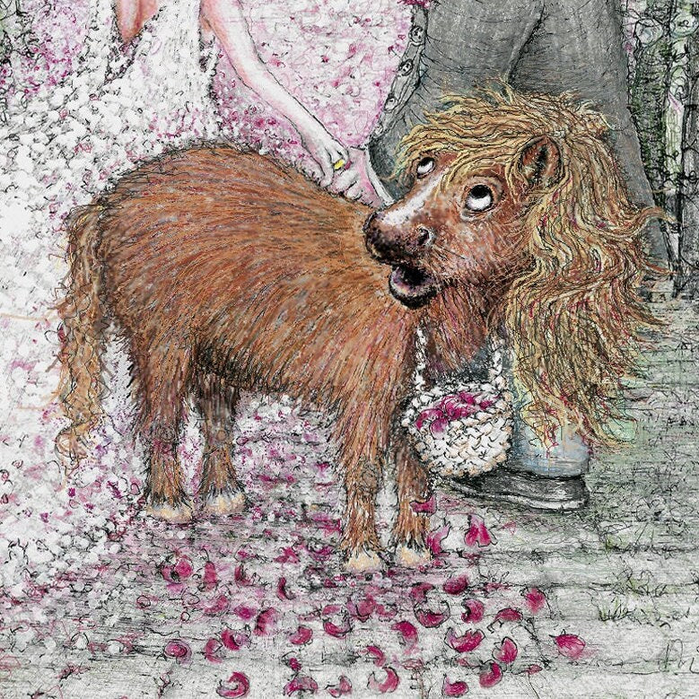 Hochzeitskarte Ponyhof | Klappkarte A6