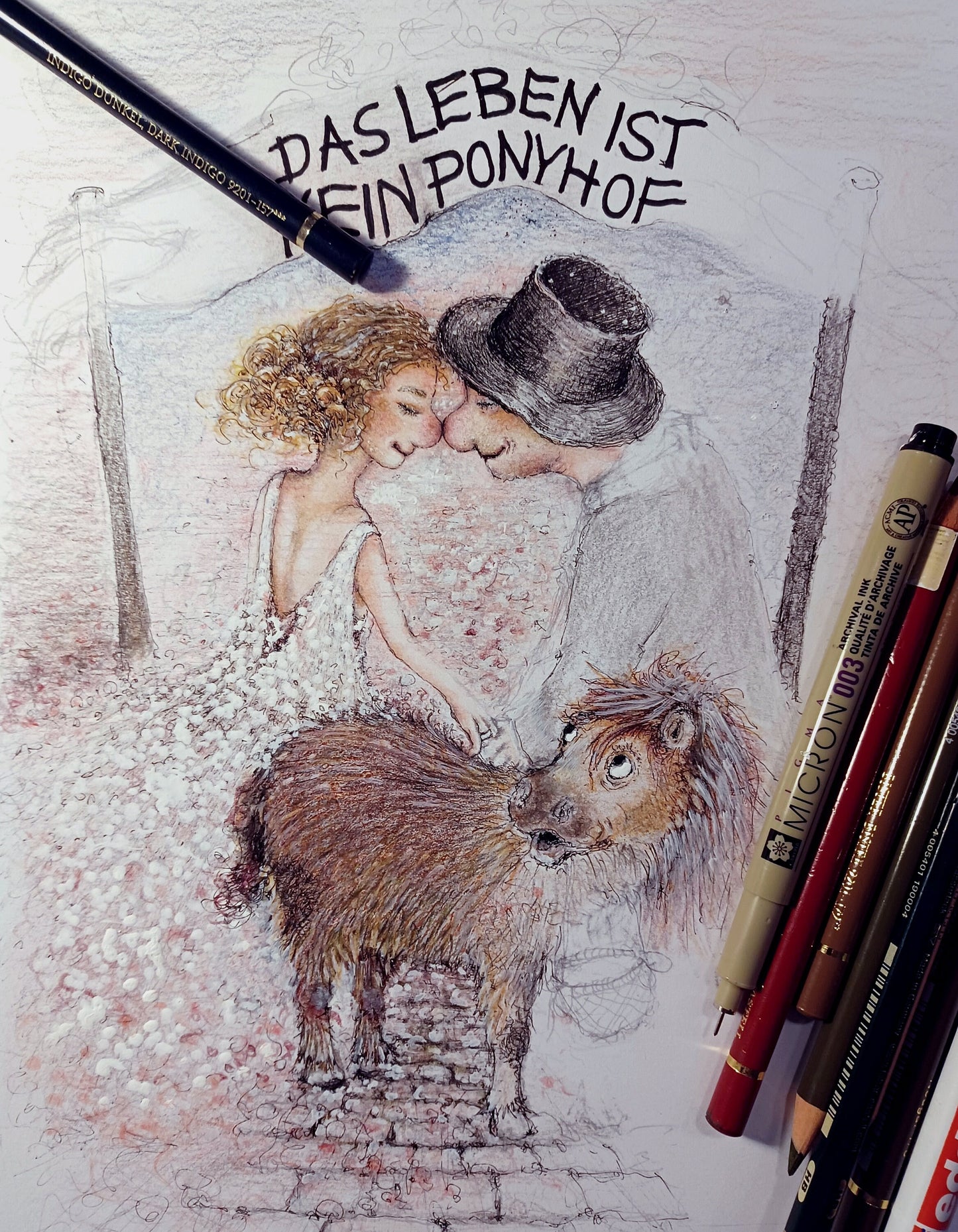 Hochzeitskarte Ponyhof | Klappkarte A6