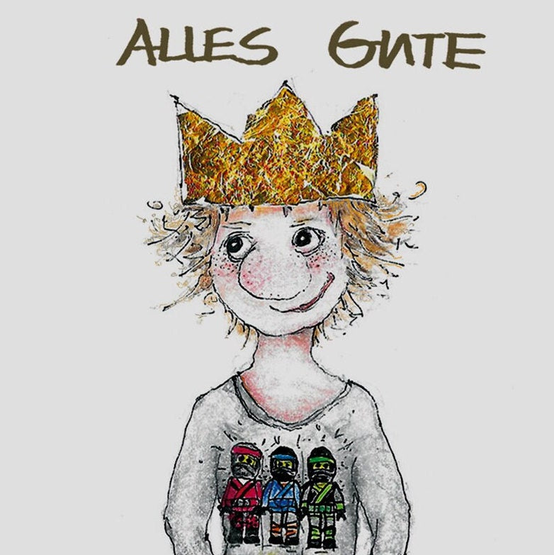Glückwunschkarte | Kleiner König | Geburtstag