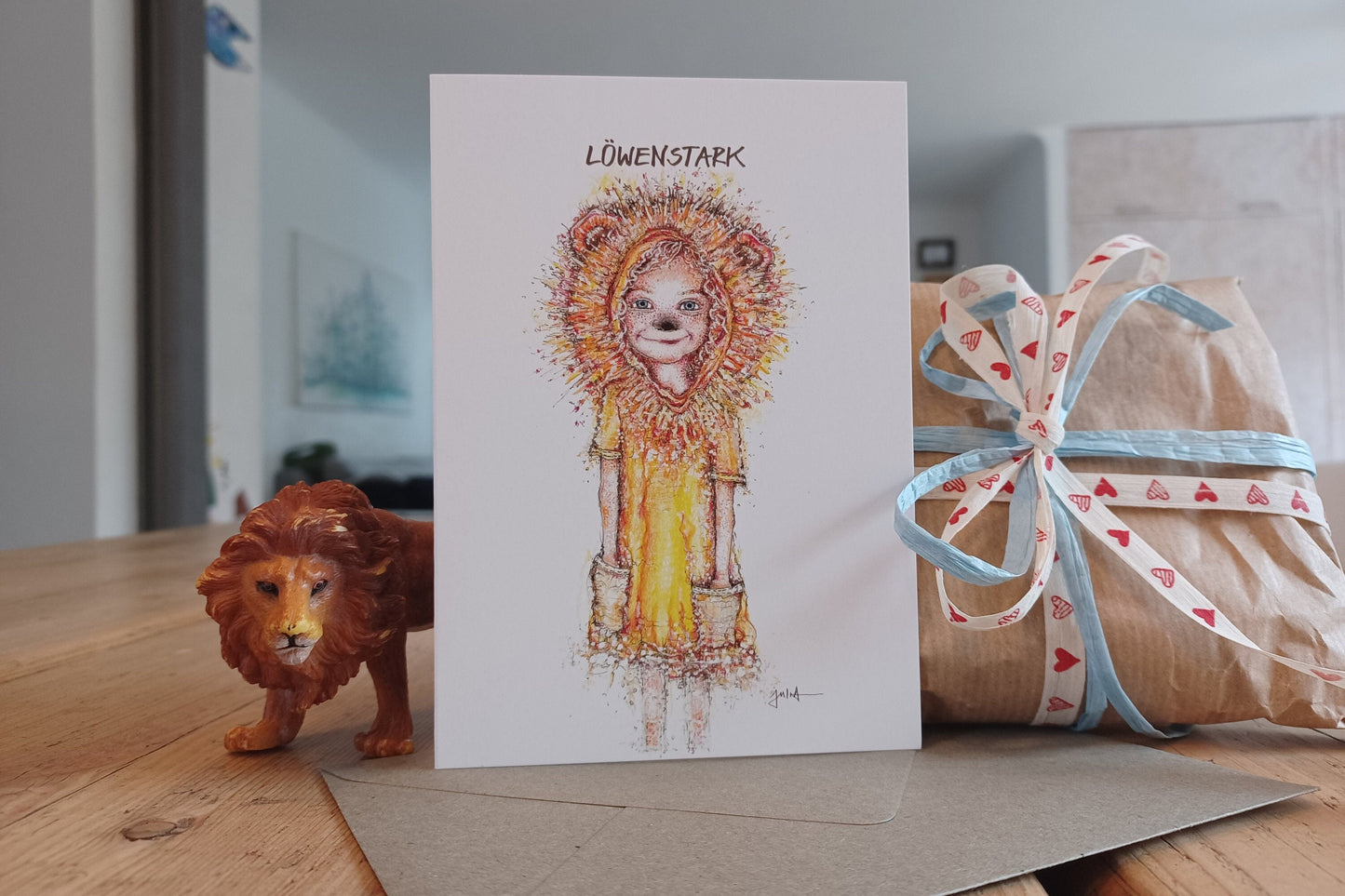 Grußkarte Löwenstark | Glückwunschkarte | Geburtstag