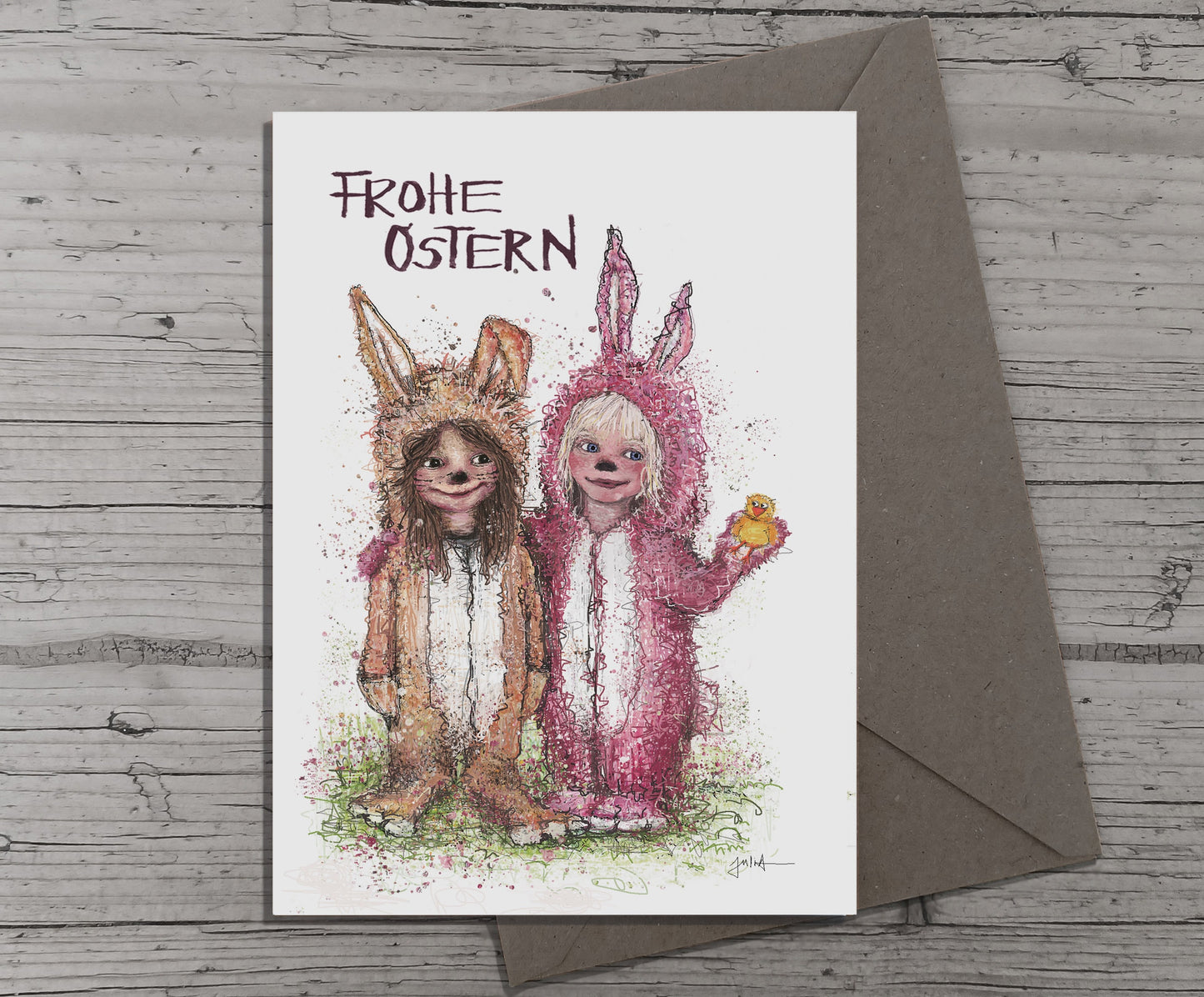 Osterkarte | Ostergrüße | Osterbunnys | Frohe Ostern