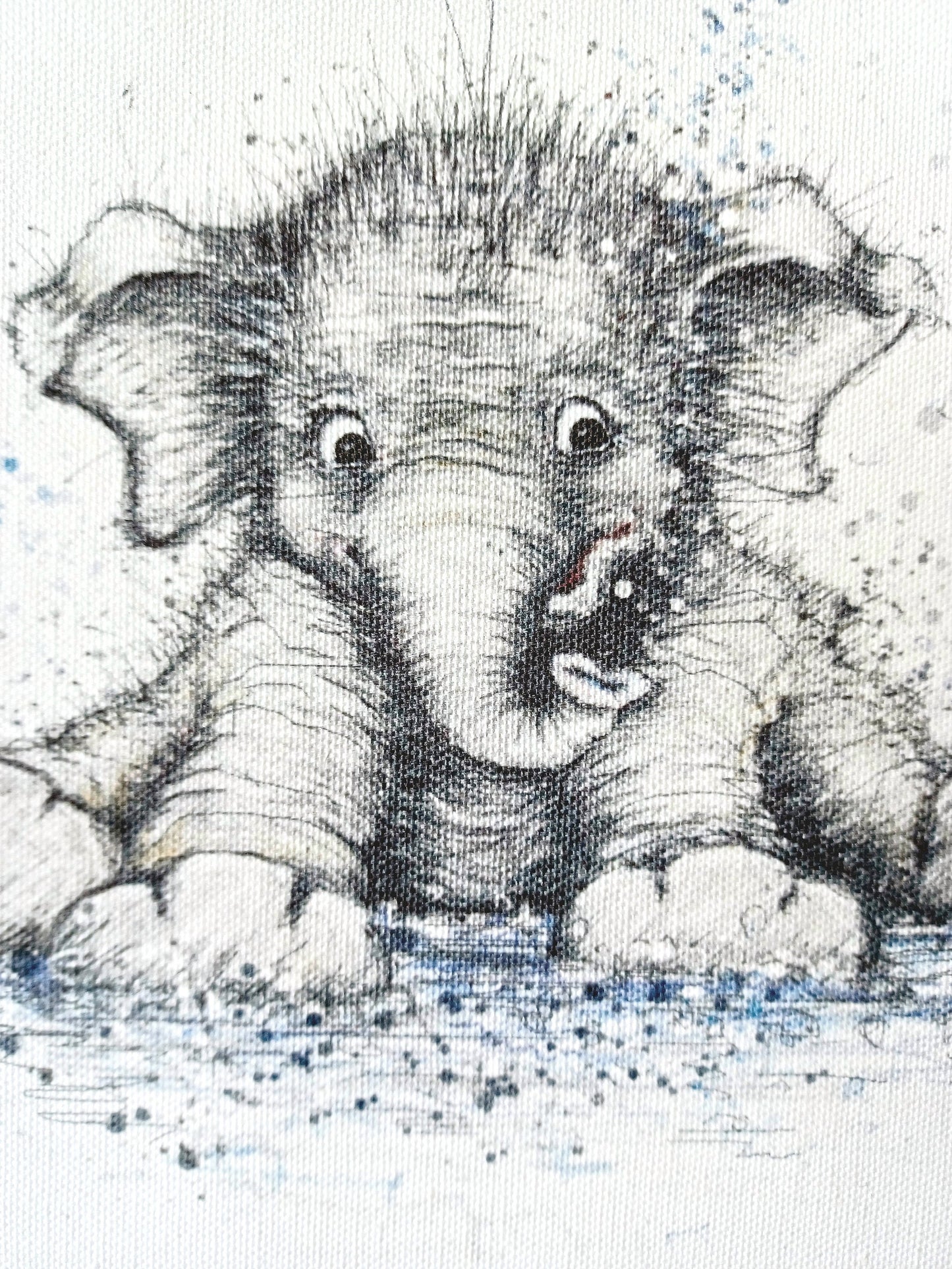 Babyposter Kleiner Elefant A4 | Bild Babyzimmer - Hallo kleines Wunder | Tiermotiv auf Leinwand