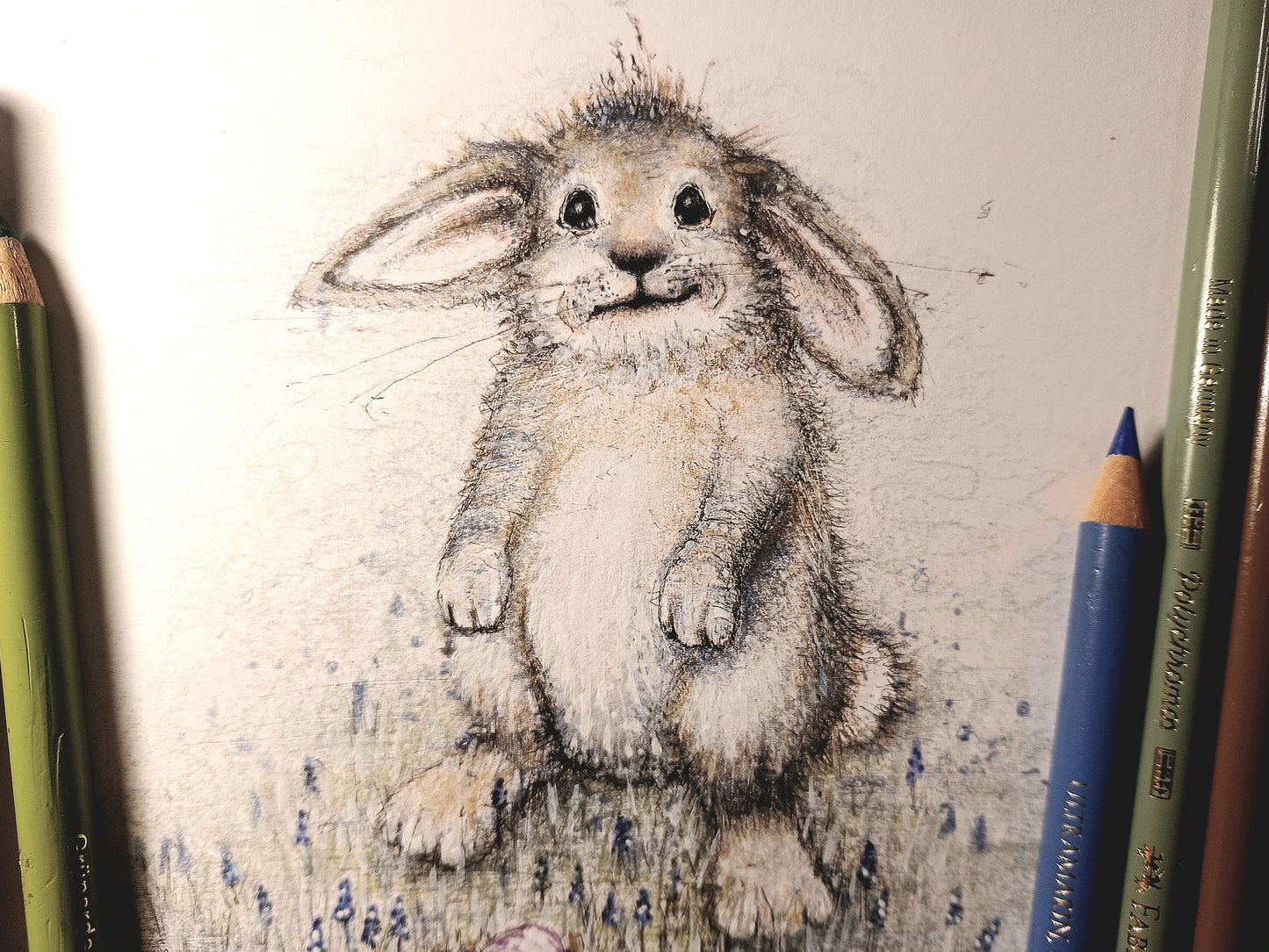 Ostergrußkarten Häschen mit Schlappohren | Häschen Karte | Frohe Ostern Karte