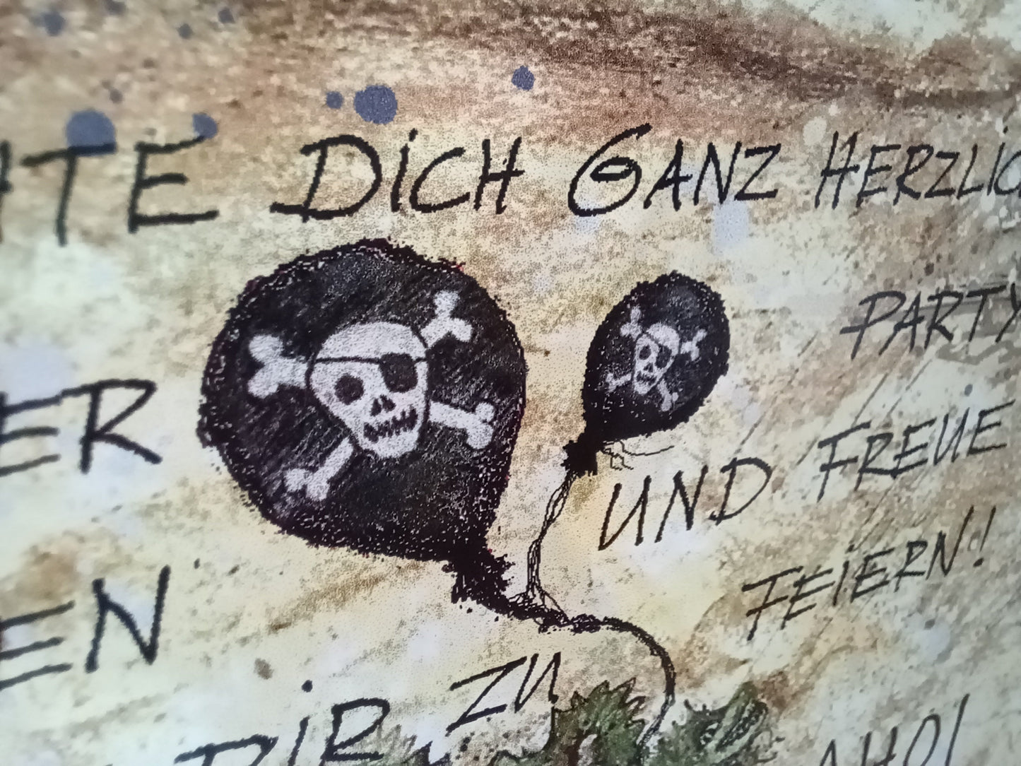 Piratenparty | Einlandungskarte Piratenkindergeburtstag | Einladung Mottoparty Piraten