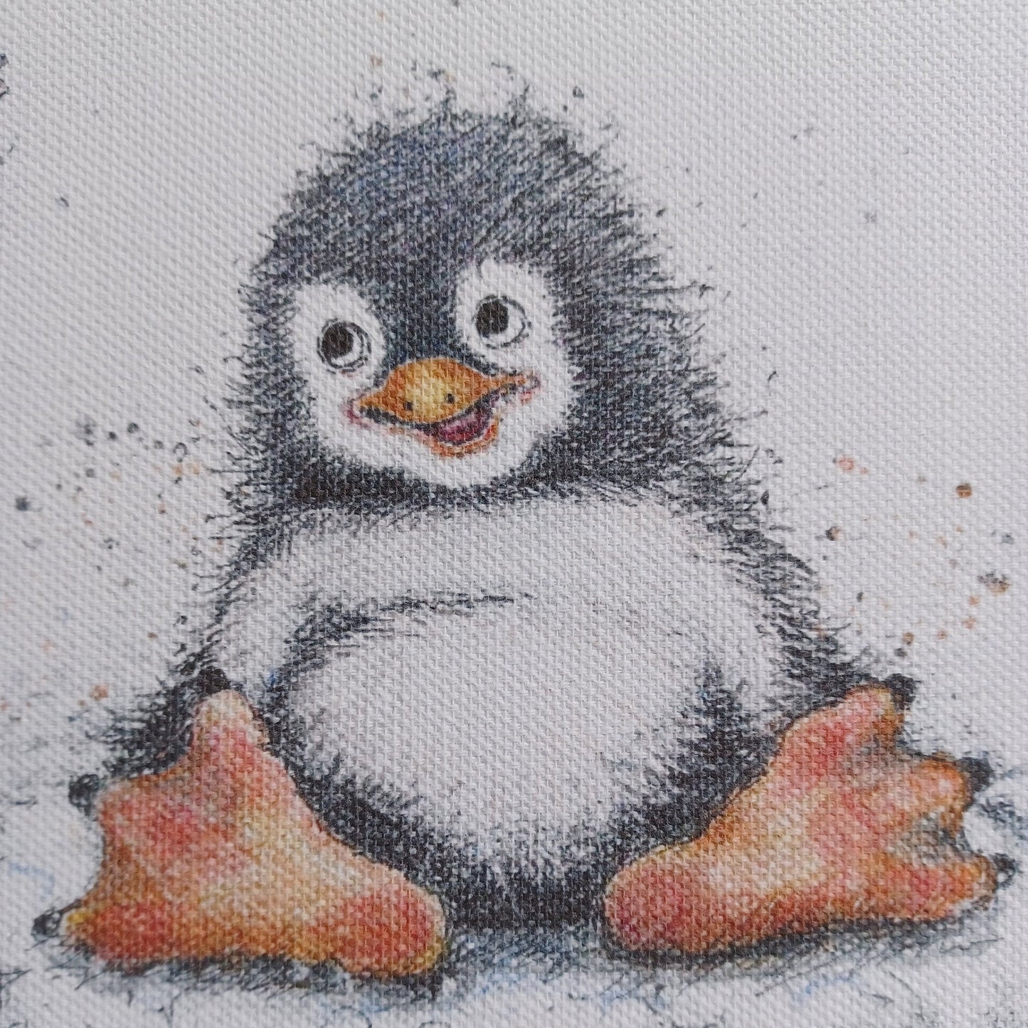 Babyposter Kleiner Pinguin A4 | Bild Babyzimmer | Tiermotiv auf Leinwand