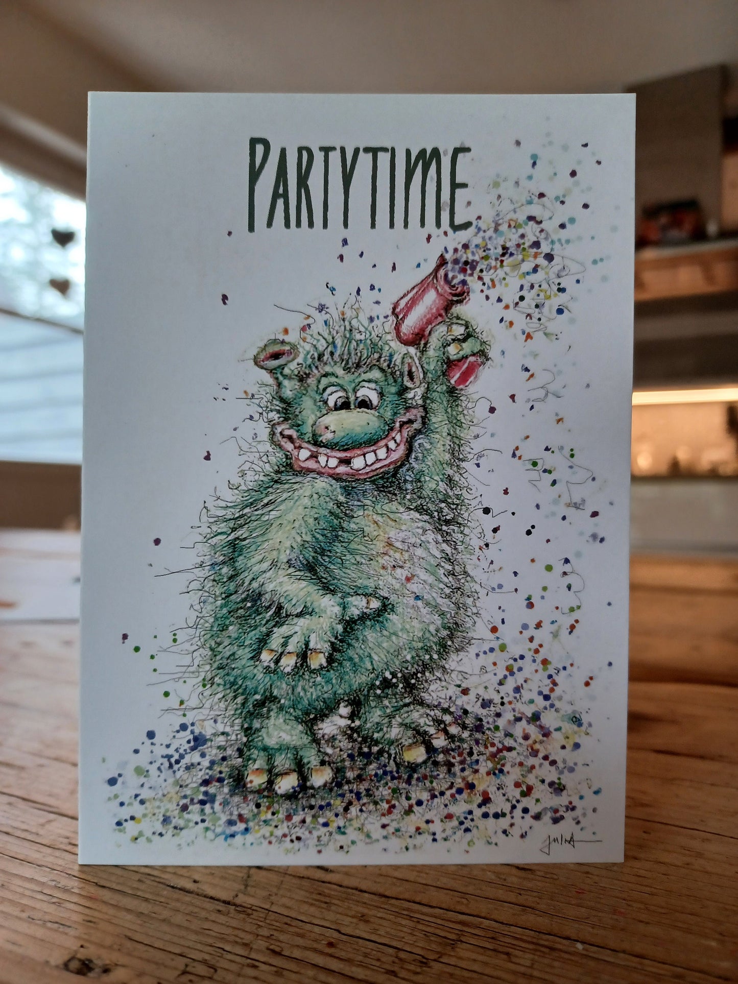 Monstereinladung | Monstergeburtstag | Konfetti Einladung | Einladung Monster Geburtstag