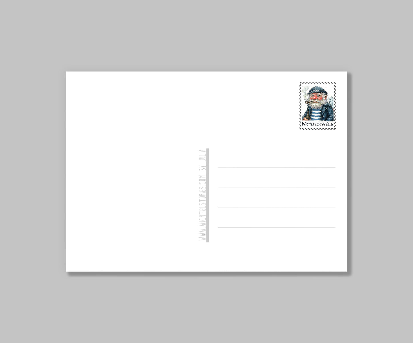Postkarte Hamburger Seemann handgezeichnet A6 Druck | Maritime Kunst
