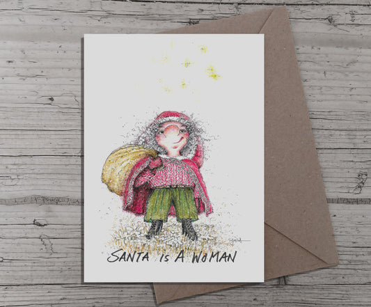 Santa is a Woman | Weihnachtskarte A6